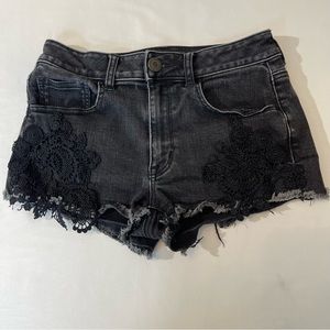 AMERICAN EAGLE WOMENS SHORTS,SIZE 6, HI-RISE SHORTIE, VERY GOOD COND, PR…